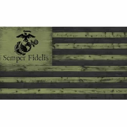 7.62 Design - Holzflagge USMC EGA