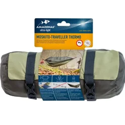 Amazonas - Hängematte Moskito Traveller Thermo grün schwarz