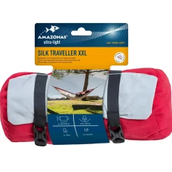 Amazonas - Hängematte Silk Traveller XXL grau rot