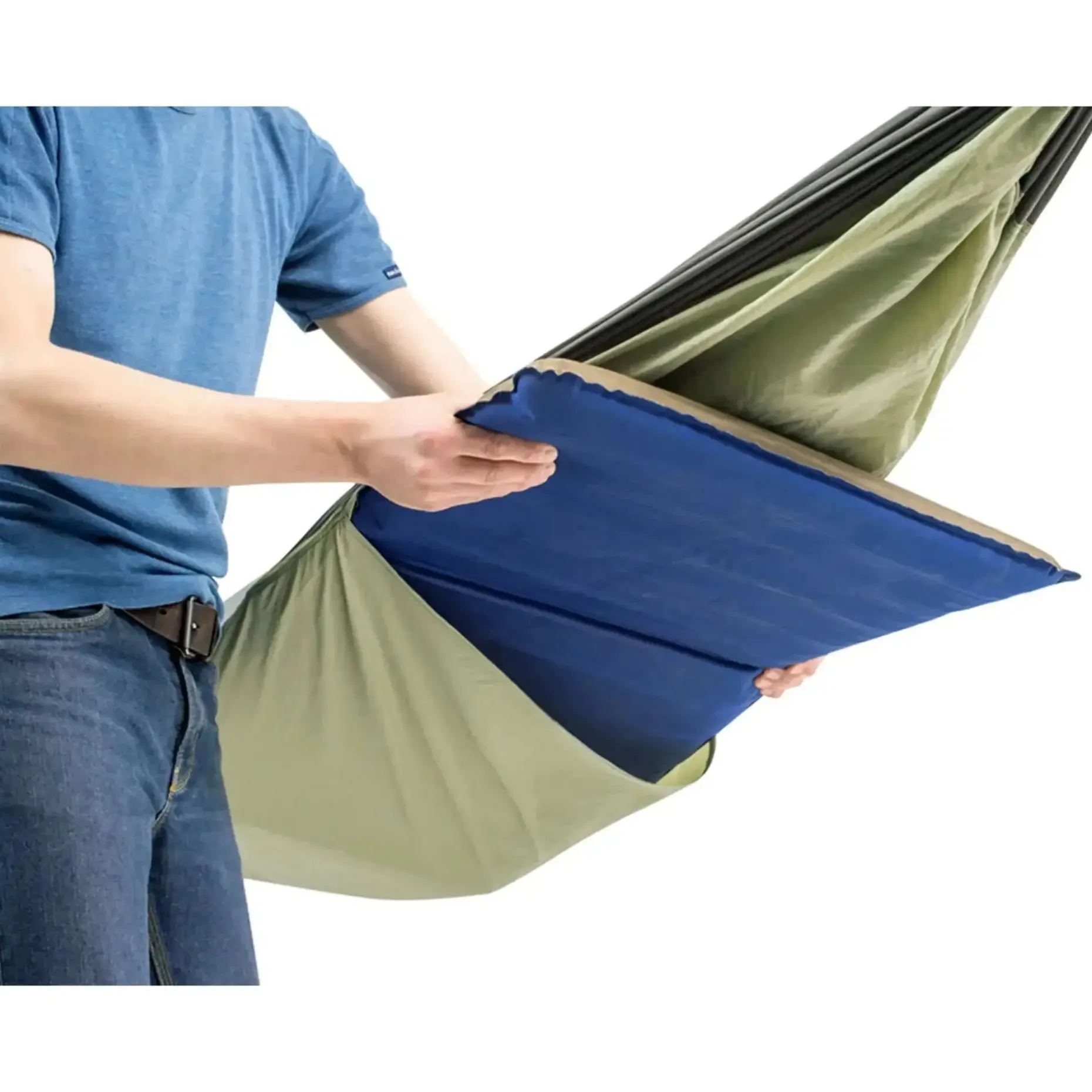 Amazonas - Hängematte Silk Traveller Thermo grün oliv