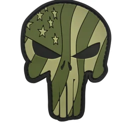 ASMC - 3D Patch Punisher Waving US Flag