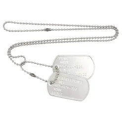 ASMC - US Erkennungsmarken Edelstahl 2er mit Prägung