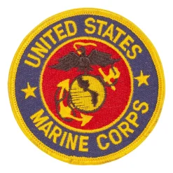 Bundeswehr Original - Abzeichen USMC rund blau-goldfarben-rot