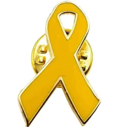 Café Viereck - Pin gelbe Schleife