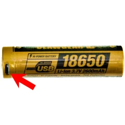 Clawgear - Akku 18650 3.7V 2600mAh Micro-USB