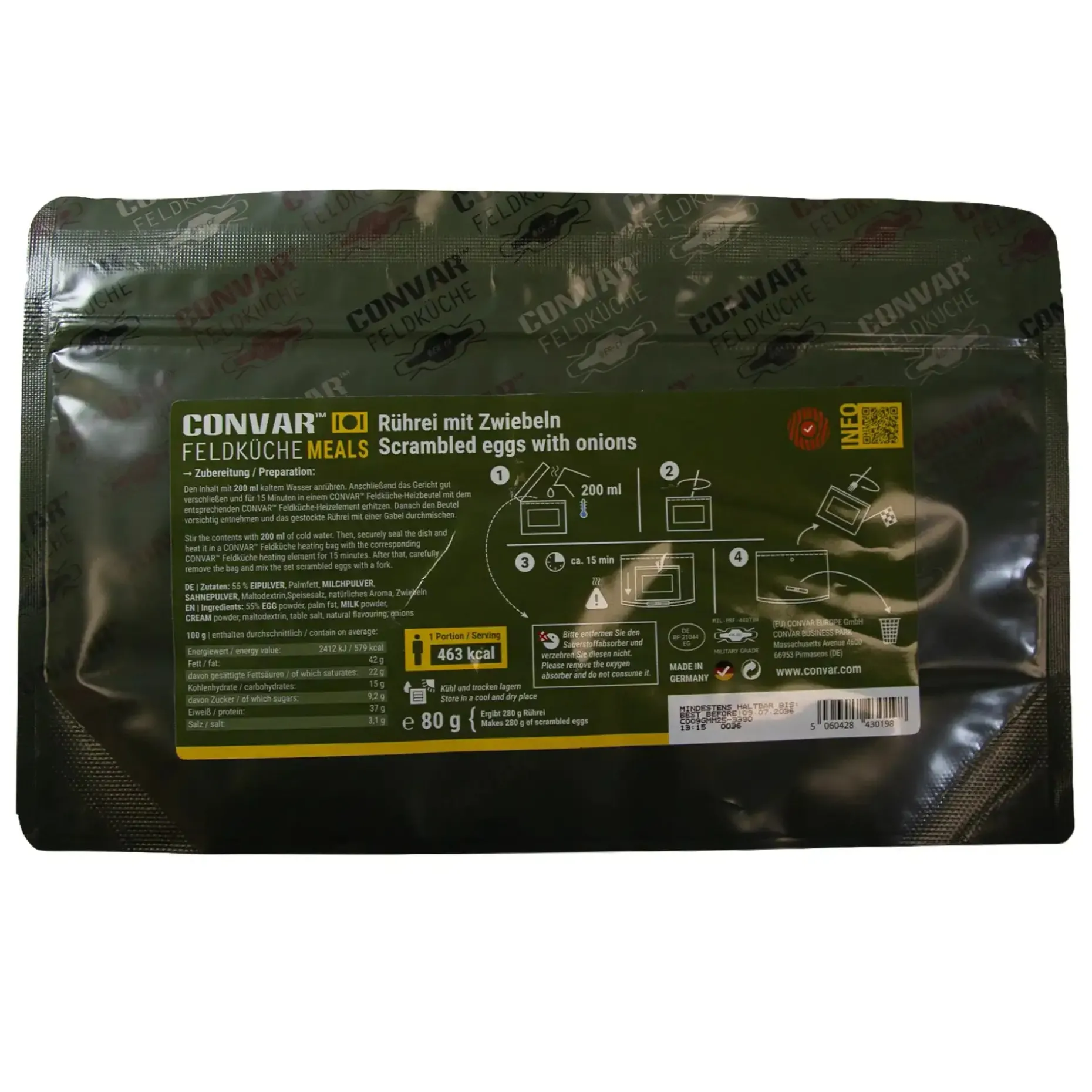 CONVAR Feldküche - Rührei mit Zwiebeln