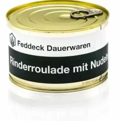 Feddeck Dauerwaren - Fertiggericht Dose Rinderroulade mit Nudeln 400 g