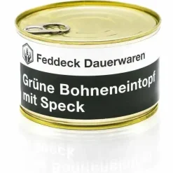 Feddeck Dauerwaren - Fertiggericht Dose Grüner Bohneneintopf mit Speck 400 g