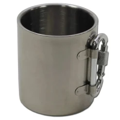 Fox Outdoor - Edelstahlbecher mit Karabiner 300 ml