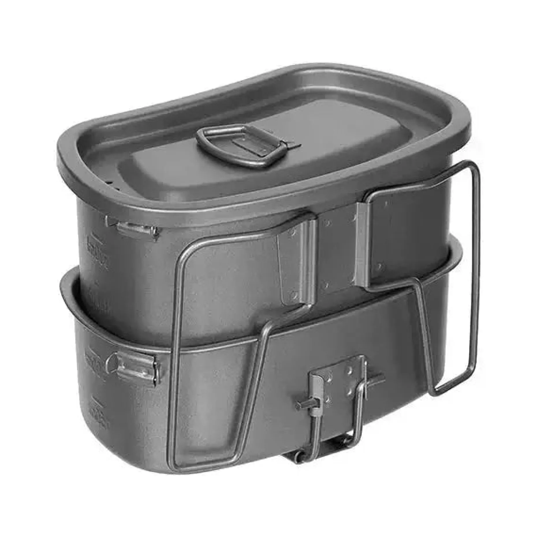 Fox Outdoor - Kochgeschirr mit Klappgriffen Titan 3-teilig
