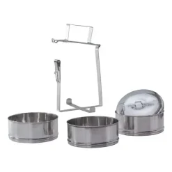 Fox Outdoor - Speisebehälter 3-teilig silberfarben