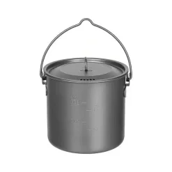 Fox Outdoor - Topf Titan klein 1.1 L mit Deckel und Klappgriffen