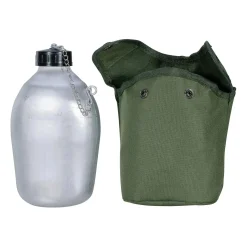 Französische Armee - Französische Feldflasche Alu m. Hülle