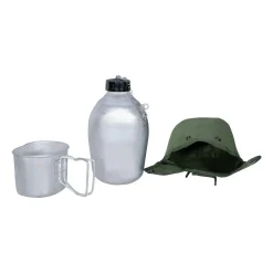 Französische Armee - Französische Feldflasche Alu m. Hülle