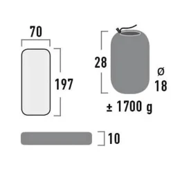High Peak - Leichtgewicht Komfort-Matratze Dayton XL dark grey