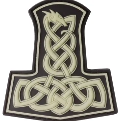 Jackets To Go - JTG 3D Patch Dragon Thors Hammer nachleuchtend