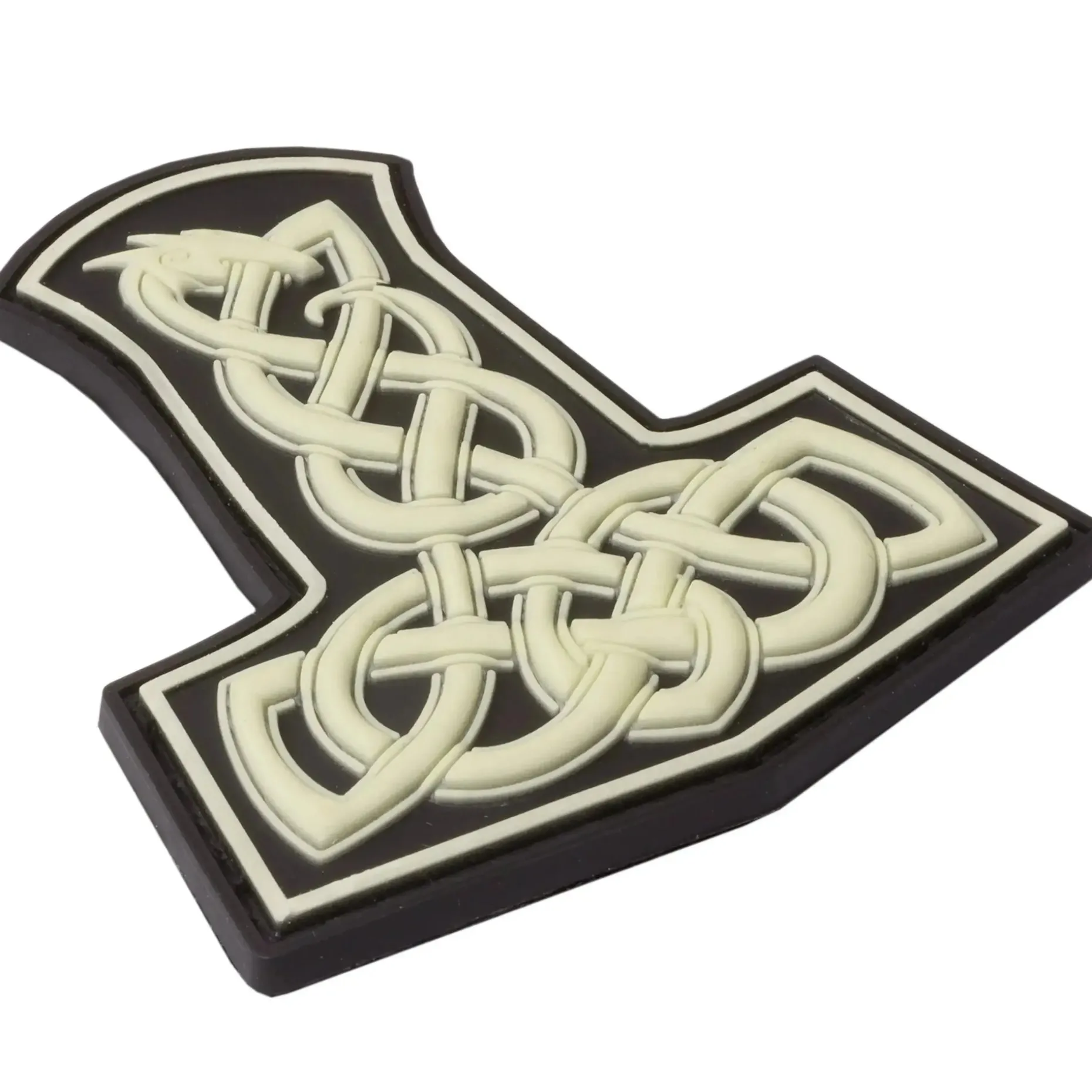 Jackets To Go - JTG 3D Patch Dragon Thors Hammer nachleuchtend