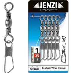 Jenzi - Karabinerwirbel vernickelt salzwasserfest