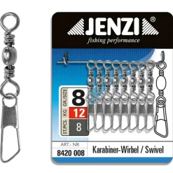 Jenzi - Karabinerwirbel vernickelt salzwasserfest