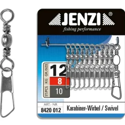 Jenzi - Karabinerwirbel vernickelt salzwasserfest