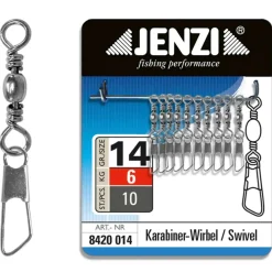 Jenzi - Karabinerwirbel vernickelt salzwasserfest