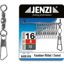 Jenzi - Karabinerwirbel vernickelt salzwasserfest