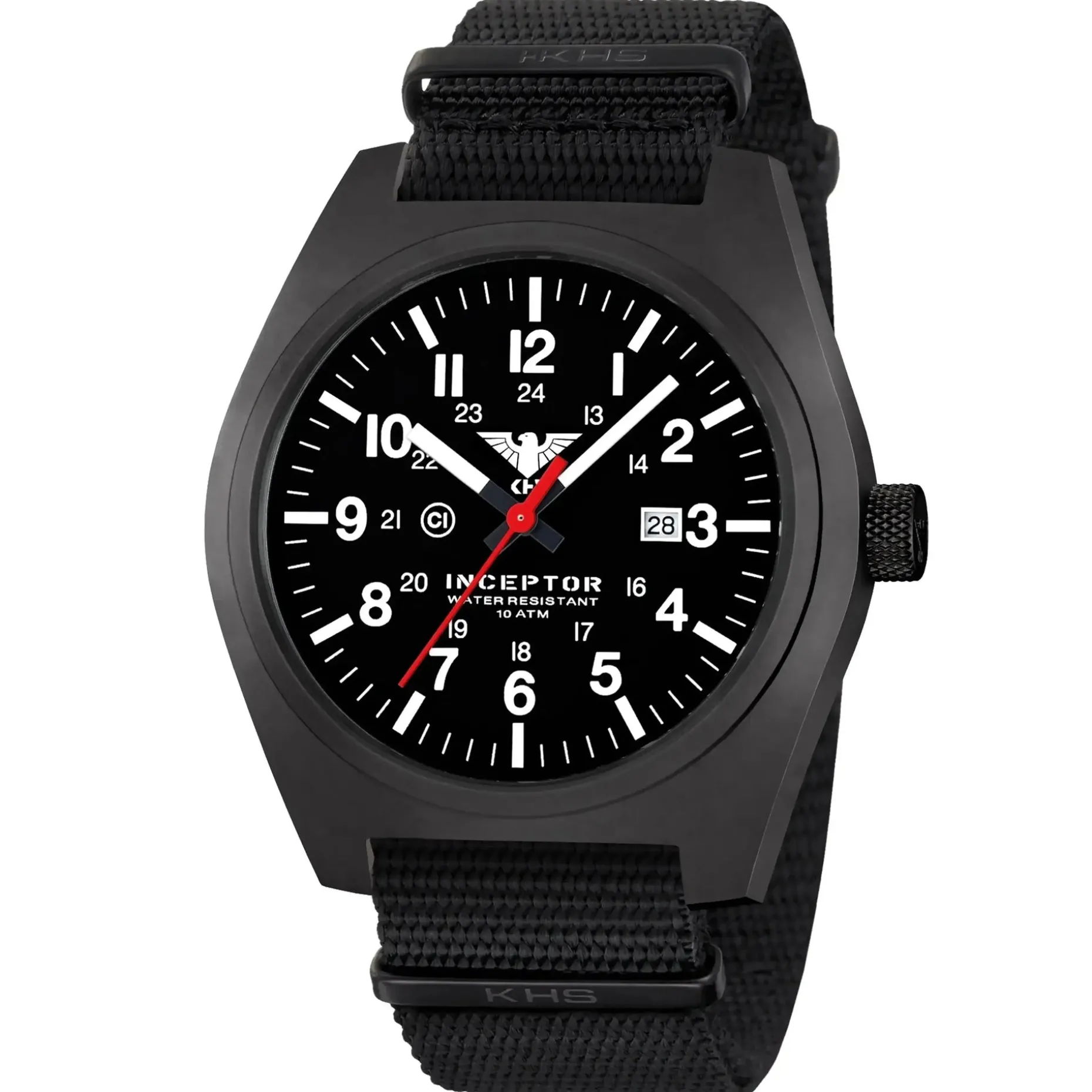 KHS - Armbanduhr Inceptor Black Steel Natoband