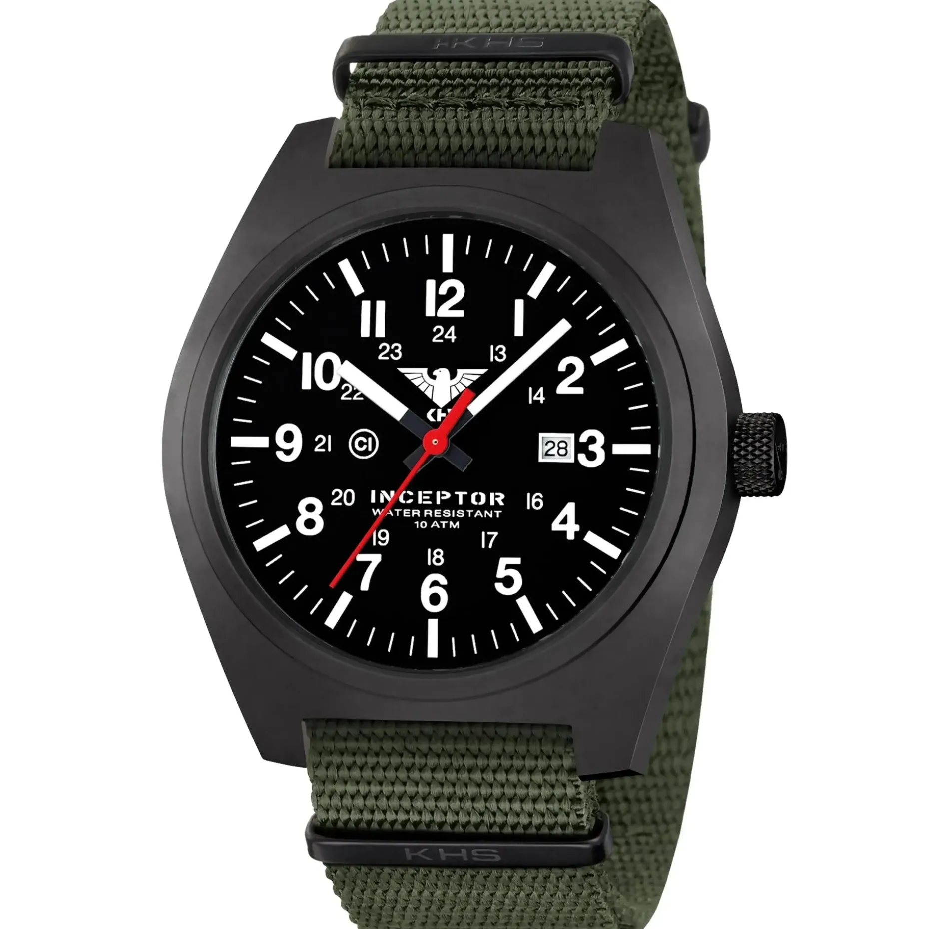 KHS - Armbanduhr Inceptor Black Steel Natoband