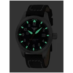 KHS - Uhr Airleader Steel mit Büffellederband