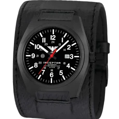 KHS - Uhr Inceptor Black Steel Automatic Lederkraftband