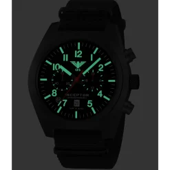 KHS - Uhr Inceptor Black Steel Chronograph Natoband