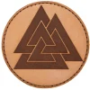 MD-Textil - Lederpatch Valknut sand