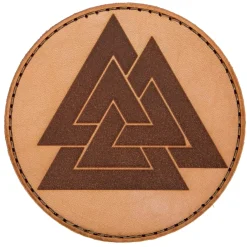 MD-Textil - Lederpatch Valknut sand