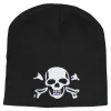 MFH - Strickmütze Beanie mit Totenkopf schwarz