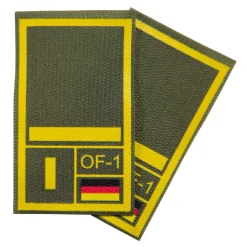 NfD - BW Rangabzeichen International bedruckt Marine Klett für KBS SK Gelbgold