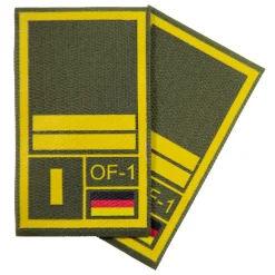 NfD - BW Rangabzeichen International bedruckt Marine Klett für KBS SK Gelbgold