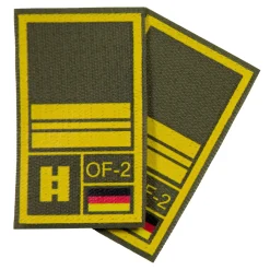 NfD - BW Rangabzeichen International bedruckt Marine Klett für KBS SK Gelbgold