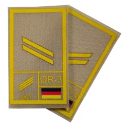 NfD - BW Rangabzeichen International bedruckt Marine Klett für KBS SK Gelbgold