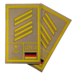 NfD - BW Rangabzeichen International bedruckt Marine Klett für KBS SK Gelbgold
