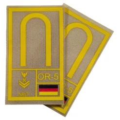 NfD - BW Rangabzeichen International bedruckt Marine Klett für KBS SK Gelbgold