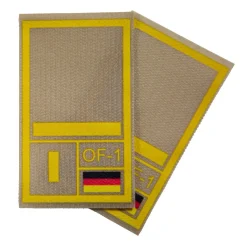 NfD - BW Rangabzeichen International bedruckt Marine Klett für KBS SK Gelbgold