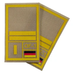 NfD - BW Rangabzeichen International bedruckt Marine Klett für KBS SK Gelbgold