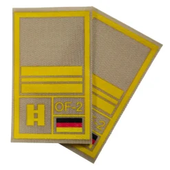 NfD - BW Rangabzeichen International bedruckt Marine Klett für KBS SK Gelbgold