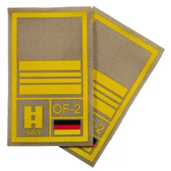 NfD - BW Rangabzeichen International bedruckt Marine Klett für KBS SK Gelbgold