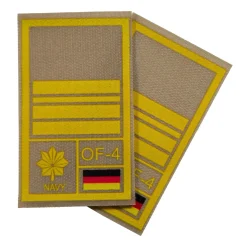 NfD - BW Rangabzeichen International bedruckt Marine Klett für KBS SK Gelbgold