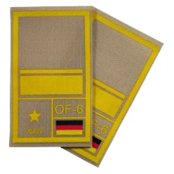NfD - BW Rangabzeichen International bedruckt Marine Klett für KBS SK Gelbgold