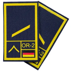 NfD - BW Rangabzeichen International bedruckt Marine Klett für KBS SK Gelbgold