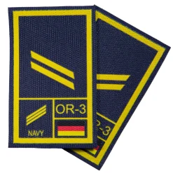 NfD - BW Rangabzeichen International bedruckt Marine Klett für KBS SK Gelbgold