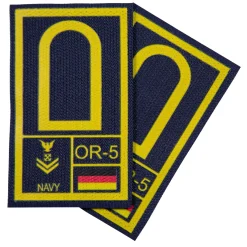 NfD - BW Rangabzeichen International bedruckt Marine Klett für KBS SK Gelbgold