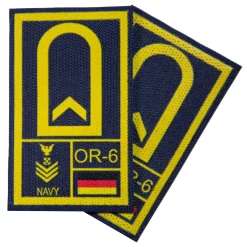 NfD - BW Rangabzeichen International bedruckt Marine Klett für KBS SK Gelbgold